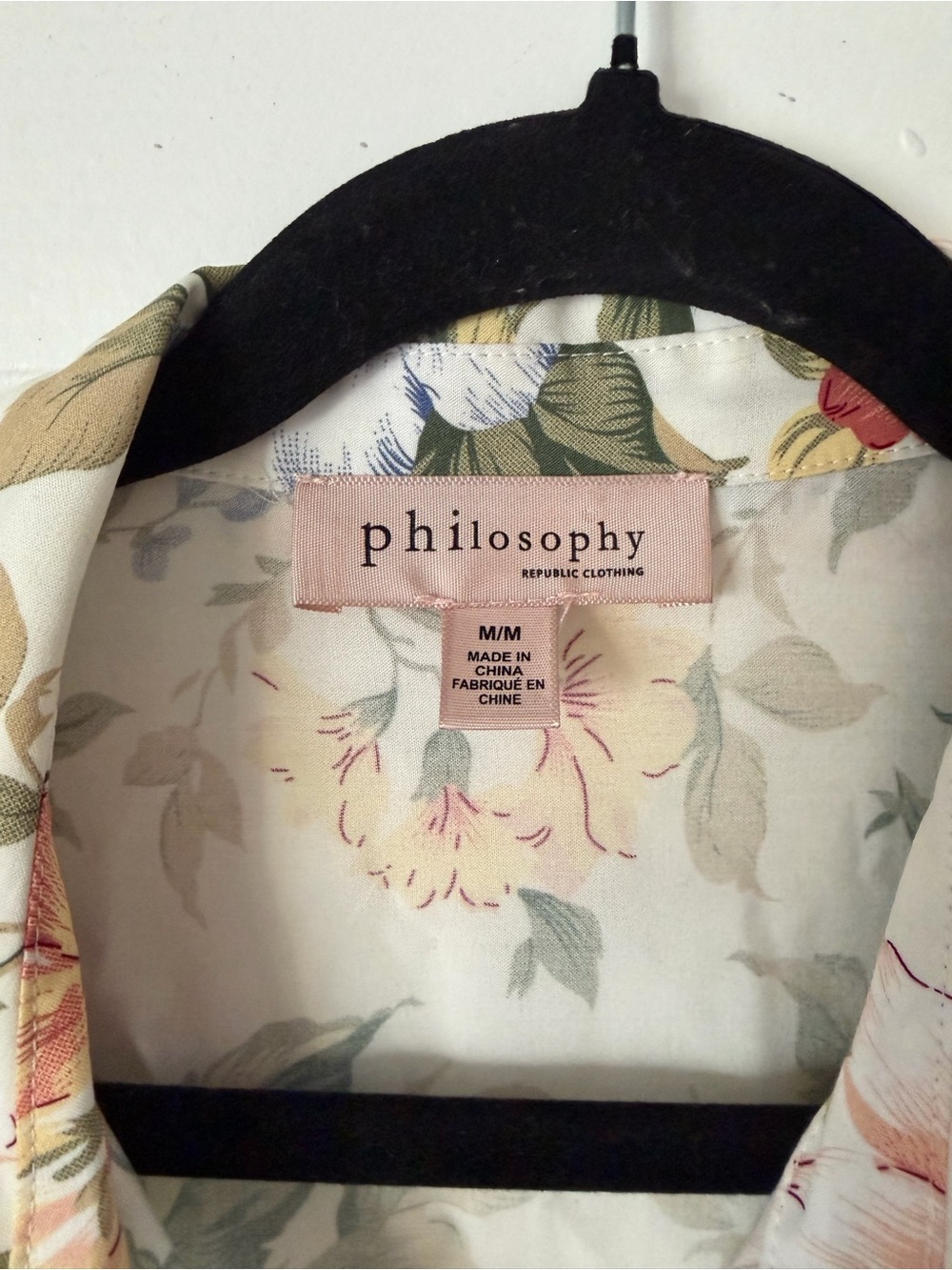 Philosophy Cream Floral Button-Up Blouse - Picture 2 of 5